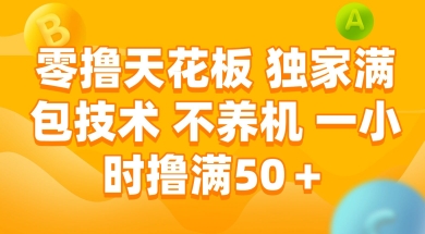 零撸天花板，独家满包技术 不养机 一小时撸满50+【揭秘】-汇课新知资源网