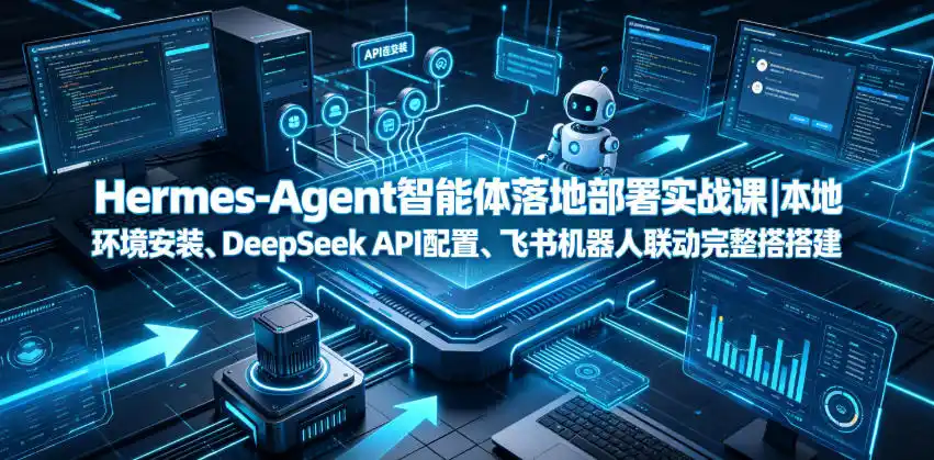 Hermes-Agent智能体落地部署实战课|本地环境安装、DeepSeek API配置、飞书机器人联动完整搭建教程-汇课新知资源网