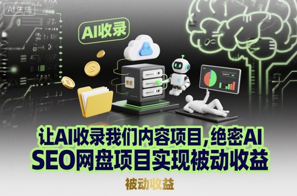 让AI收录我们内容项目,绝密AI SEO网盘项目实现被动收益-汇课新知资源网