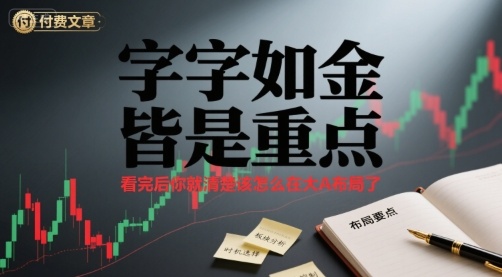 付费文章：字字如金 皆是重点， 看完后 你就清楚该怎么在大A布局了-汇课新知资源网