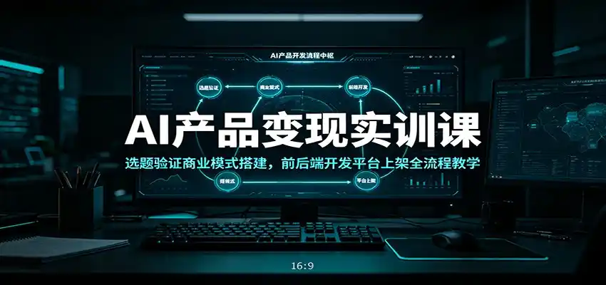 AI产品变现实训课:选题验证商业模式搭建,前后端开发平台上架全流程教学-汇课新知资源网