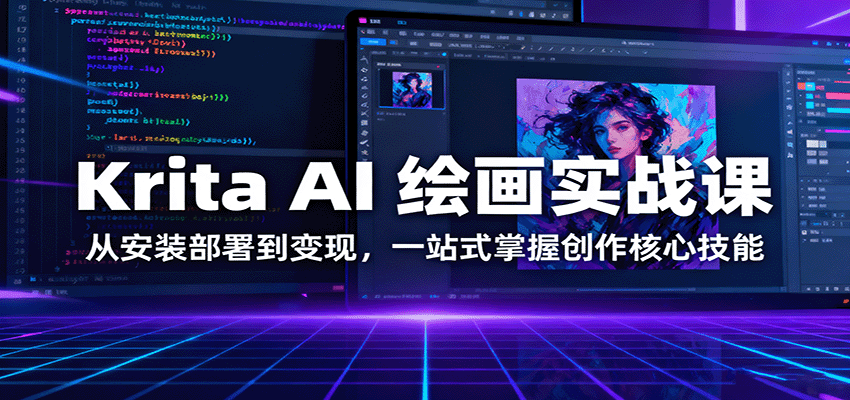 Krita AI 绘画实战课:从安装部署到变现,一站式掌握创作核心技能-汇课新知资源网