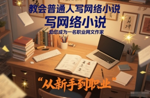 教会普通人写网络小说,助您成为一名职业网文作家-汇课新知资源网