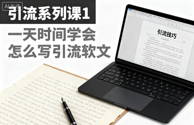 引流系列课1,一天时间学会怎么写引流软文-汇课新知资源网