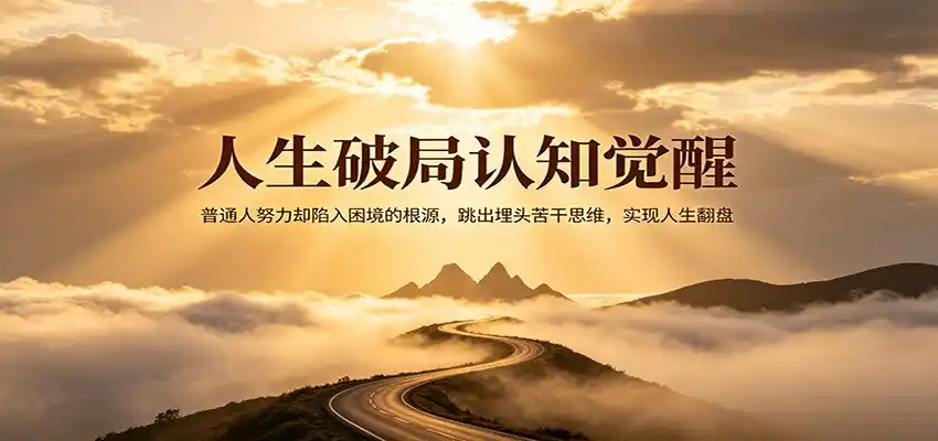 人生破局认知觉醒,普通人努力却陷入困境的根源,跳出埋头苦干思维,实现人生翻盘-汇课新知资源网