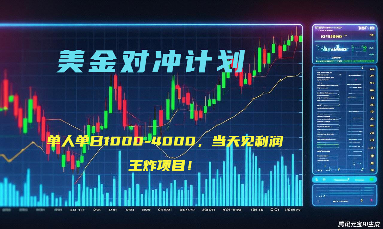 2025年最暴力项目“美金先登计划”最新最强对冲战法，每日实际收益1K-4K-汇课新知资源网