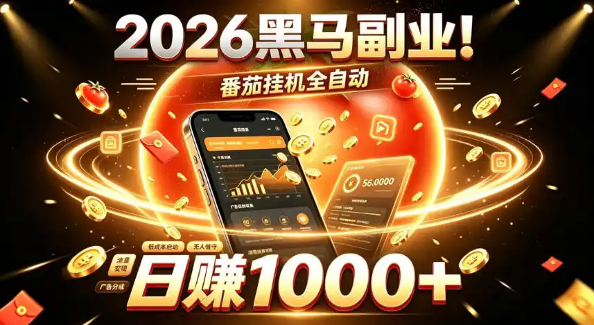2026黑马副业!番茄挂G全自动日入1000+,操作最简单、门槛最低的线上轻资产项目【揭秘】-汇课新知资源网