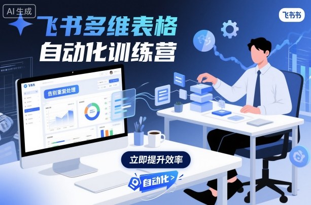 飞书多维表格自动化训练营,手把手教你告别重复处理,用多维表格开启高效办公新模式-汇课新知资源网