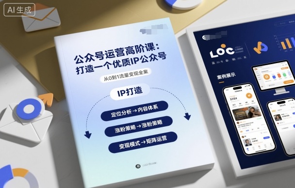 公众号运营高阶课，打造一个优质IP公众号-汇课新知资源网