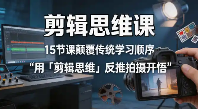 剪辑思维课,15节课颠覆传统学习顺序用「剪辑思维」反推拍摄开悟-汇课新知资源网