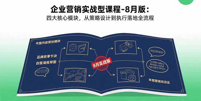 企业营销实战型课程-8月版：四大核心模块，从策略设计到执行落地全流程-汇课新知资源网
