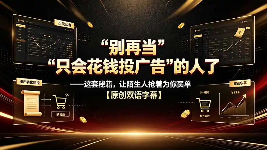 别再当“只会花钱投广告”的人了——这套秘籍，让陌生人抢着为你买单【原创双语字幕】-汇课新知资源网