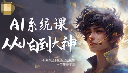 AI系统课程,从小白到大神系统学AI,AI声音-AI绘画-AI视频一门课全掌握-汇课新知资源网