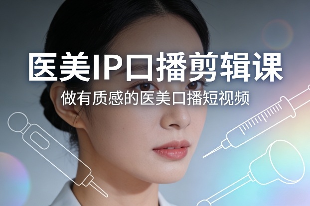 医美IP口播剪辑课，做有质感的医美口播短视频-汇课新知资源网