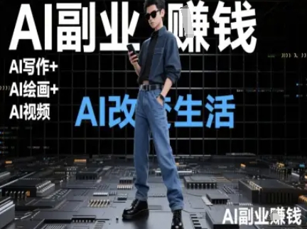 AI改变生活(Ai写作+AI绘画+Ai视频)，AI副业挣钱-汇课新知资源网
