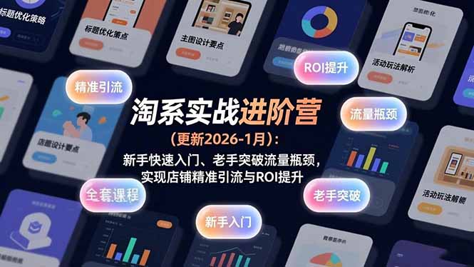 淘系实战进阶营(更新2026-1月-汇课新知资源网