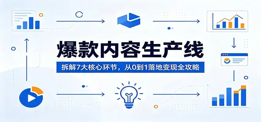 爆款内容生产线:拆解7大核心环节,从0到1落地变现全攻略-汇课新知资源网