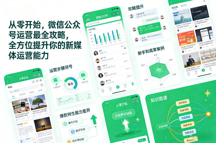 从零开始,微信公众号运营最全攻略,全方位提升你的新媒体运营能力-汇课新知资源网