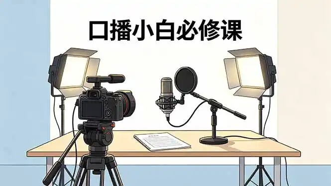 口播小白必修课:录像收音灯光设备+脚本撰写,搭专业级录制场景-汇课新知资源网