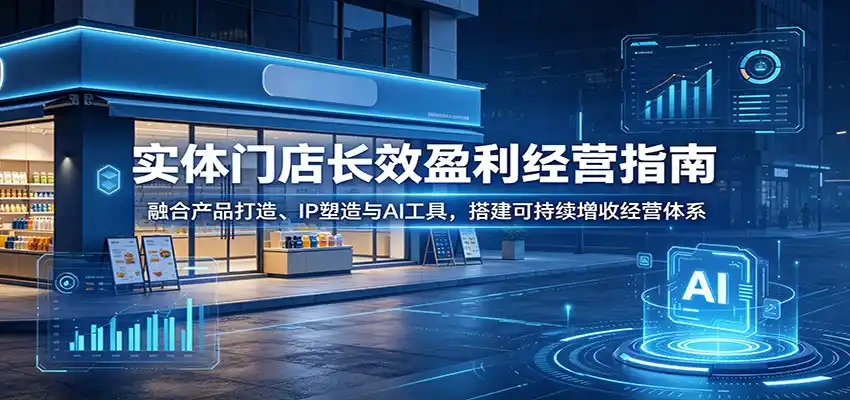 实体门店长效盈利经营指南:融合产品打造、IP塑造与AI工具,搭建可持续增收经营体系-汇课新知资源网