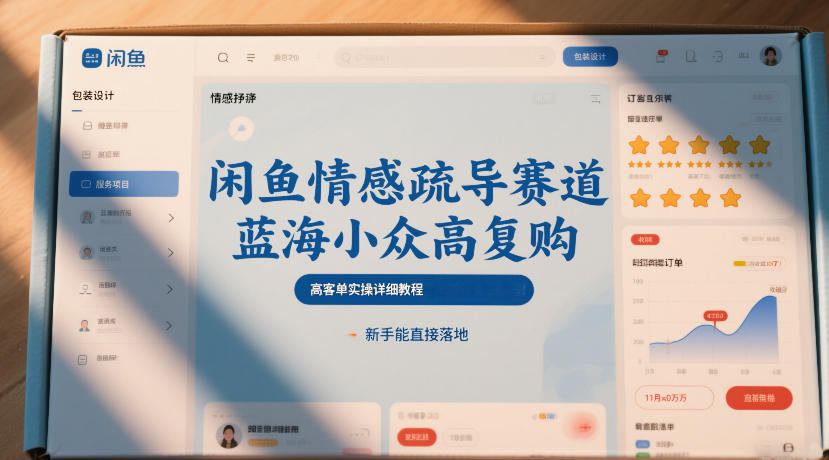 闲鱼情感疏导赛道,蓝海小众高复购,高客单实操详细教程,新手能直接落地-汇课新知资源网