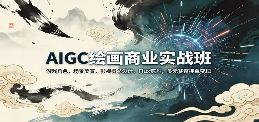AIGC绘画商业实战班:游戏角色,场景美宣,影视概念设计,Flux炼丹,多元赛道接单变现-汇课新知资源网