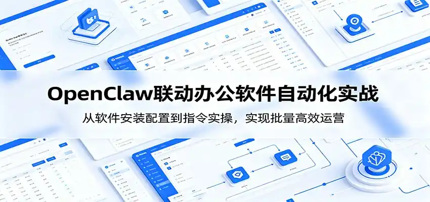 OpenClaw自动化实操课：从软件安装配置到指令实操，实现批量高效运营-汇课新知资源网