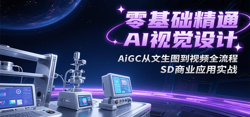 零基础精通AI视觉设计，AiGC从文生图到视频全流程，SD商业应用实战-汇课新知资源网