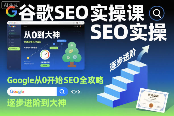 谷歌SEO实操课,Google从0开始SEO全攻略,逐步进阶到大神-汇课新知资源网