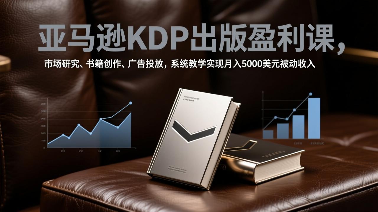 亚马逊KDP出版盈利课，市场研究、书籍创作、广告投放，系统教学实现月入5000美元被动收入-汇课新知资源网
