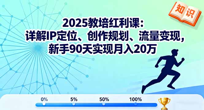 2025教培红利课:详解IP定位、创作规划、流量变现,新手90天实现月入20万-汇课新知资源网