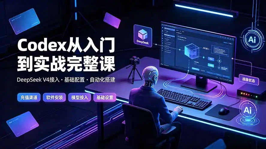 Codex从入门到实战完整课｜充值·安装·接入DeepSeek，记忆·插件·Skill·CLI·MCP全拆解-汇课新知资源网