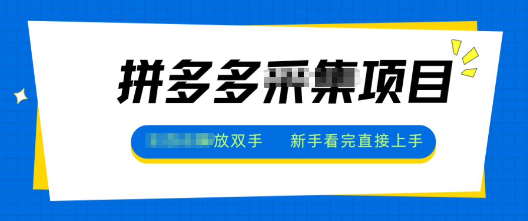 拼多多电商采集，一小时50+，操作简单，零投资-汇课新知资源网
