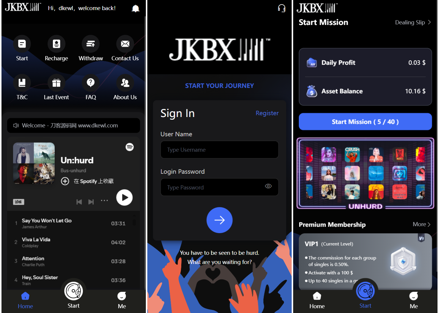 JKBX海外音乐抢单系统源码 Thinkphp框架 附教程-汇课新知资源网