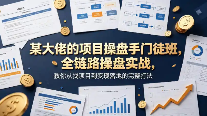 某大佬的项目操盘手门徒班,全链路操盘实战,教你从找项目到变现落地的完整打法-汇课新知资源网