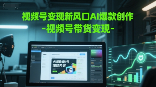 视频号变现新风口AI爆款创作-视频号带货变现-汇课新知资源网