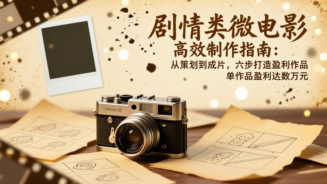 剧情类微电影高效制作指南：从策划到成片，六步打造盈利作品，单作品盈利达数万元-汇课新知资源网