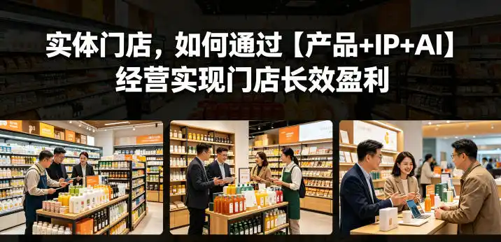 实体门店，如何通过【产品+IP+AI】经营实现门店长效盈利-汇课新知资源网