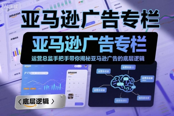 亚马逊广告专栏:运营总监手把手带你揭秘亚马逊广告的底层逻辑-汇课新知资源网
