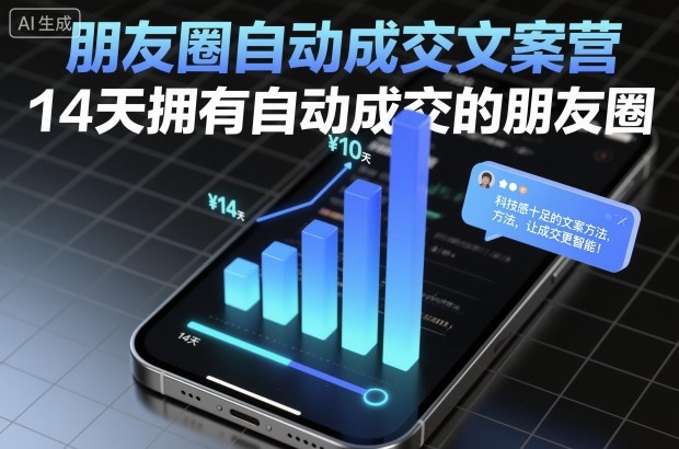 朋友圈自动成交文案营,14天拥有自动成交的朋友圈-汇课新知资源网