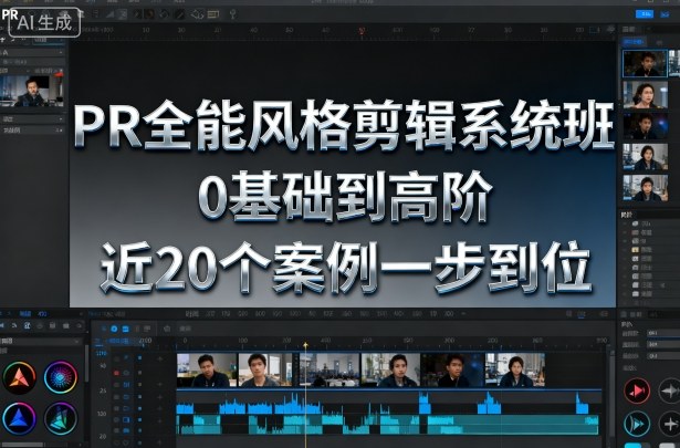 PR全能风格剪辑系统班，0基础到高阶，近20个案例一步到位-汇课新知资源网