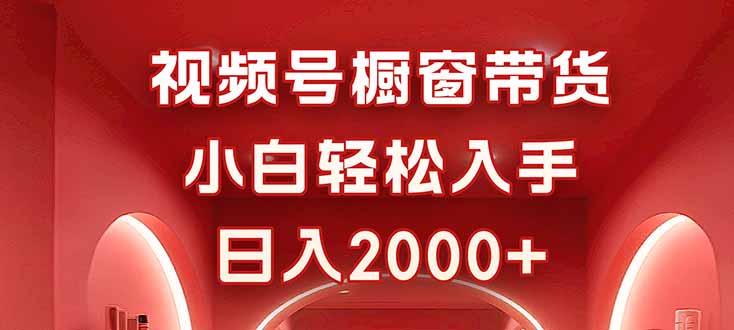视频号橱窗带货,小白轻松入手,日入2000+-汇课新知资源网