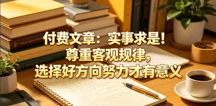 付费文章：实事求是！尊重客观规律，选择好方向努力才有意义-汇课新知资源网