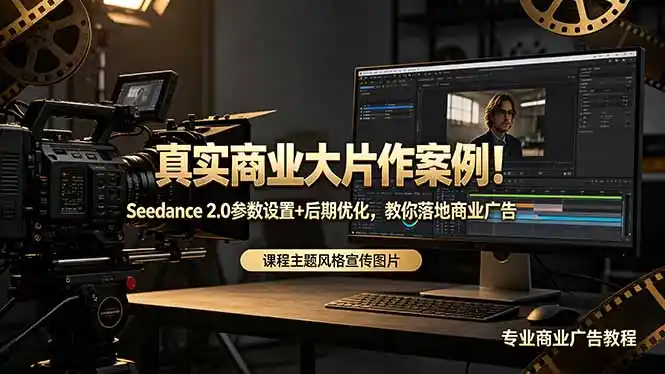 真实商业大片作案例!Seedance 2.0参数设置+后期优化,教你落地商业广告-汇课新知资源网