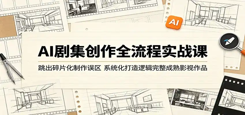 AI剧集创作全流程实战课：跳出碎片化制作误区，系统化打造逻辑完整成熟影视作品-汇课新知资源网