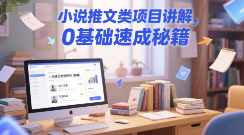 小说推文类项目讲解，0 基础速成秘籍-汇课新知资源网