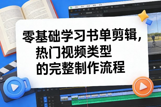 零基础学习书单剪辑,热门视频类型的完整制作流程(更新2026)-汇课新知资源网