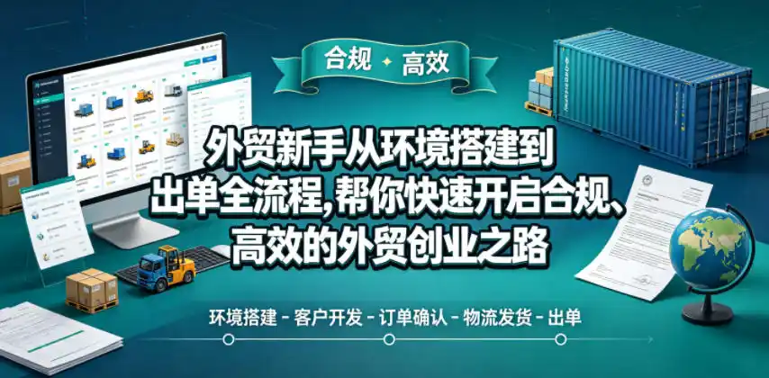 外贸新手从环境搭建到出单全流程,帮你快速开启合规、高效的外贸创业之路-汇课新知资源网