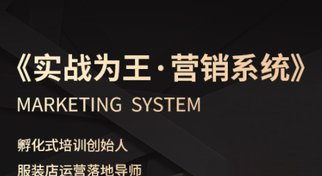 老杨·服装老板必修课《实战为王-营销系统》实现业绩被动式增长-汇课新知资源网