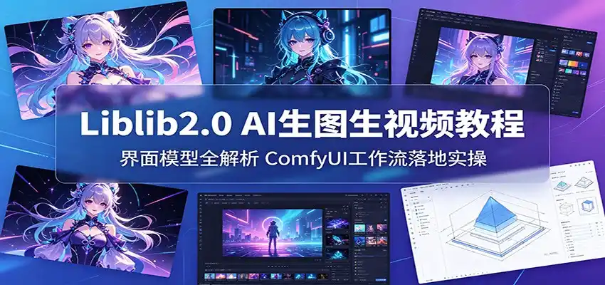 Liblib2.0 AI生图生视频教程：界面模型全解析，ComfyUI工作流落地实操-汇课新知资源网